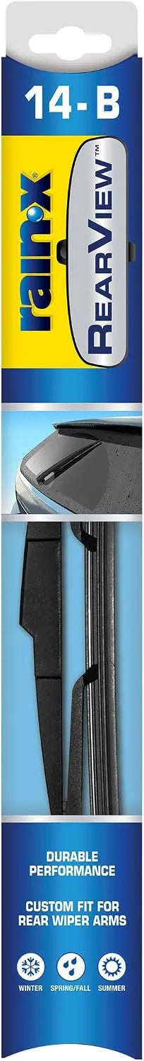 Rain-X 850025 RearView 14-B Rear Wiper Blade, 14 Inch Composite Rear Wiper Blade, Fits Rock Lock 3 (Pack Of 1), Automotive Replacement Wiper Blades That Meet Or Exceed OEM Quality And Design Standards