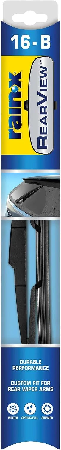 Rain-X 850022 RearView 16-B Rear Wiper Blade, 16 Inch Composite Rear Wiper Blade, Fits Rock Lock 3 (Pack Of 1), Automotive Replacement Wiper Blades That Meet Or Exceed OEM Quality And Design Standards