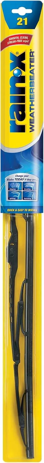 Rain-X RX30221 WeatherBeater Wiper Blades, 21" Windshield Wipers (Pack Of 1), Automotive Replacement Windshield Wiper Blades That Meet Or Exceed OEM Quality And Durability Standards