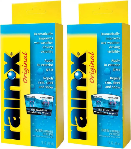 Rain-X 800002243 Glass Treatment, 7 oz. - Exterior Glass Treatment To Dramatically Improve Wet Weather Driving Visibility During All Weather Conditions (Pack of 2)