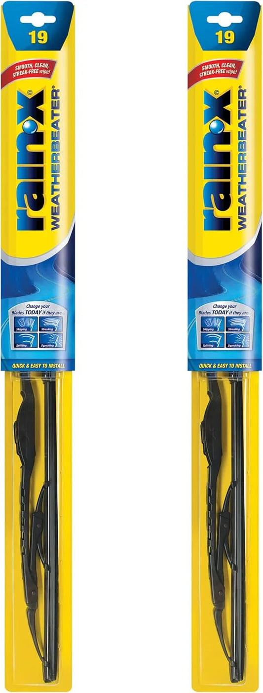 Rain-X 820153 WeatherBeater Wiper Blades, 19" Windshield Wipers (Pack Of 2), Automotive Replacement Windshield Wiper Blades That Meet Or Exceed OEM Quality And Durability Standards