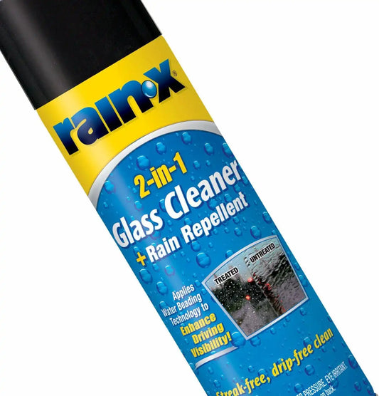Rain-X 5080233 2-In-1 Glass Cleaner Plus Rain Repellent, 18 Ounce, BLUE (Pack of 2)
