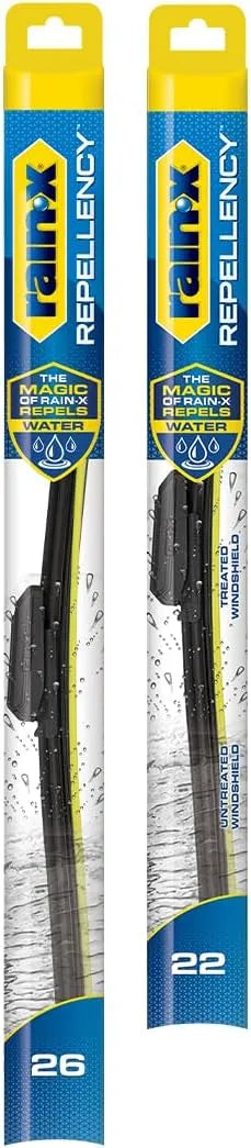 Rain-X 810356 Repellency Water Repellent Wiper Blades, 26" & 22" Windshield Wipers, All Weather Streak-Free for Enhanced Visibility w/Water Repellency Formula [Amazon Exclusive]