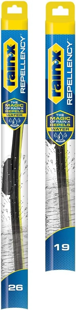 Rain-X 810354 Repellency Water Repellent Wiper Blades, 26" & 19" Windshield Wipers, All Weather Streak-Free for Enhanced Visibility w/Water Repellency Formula [Amazon Exclusive]