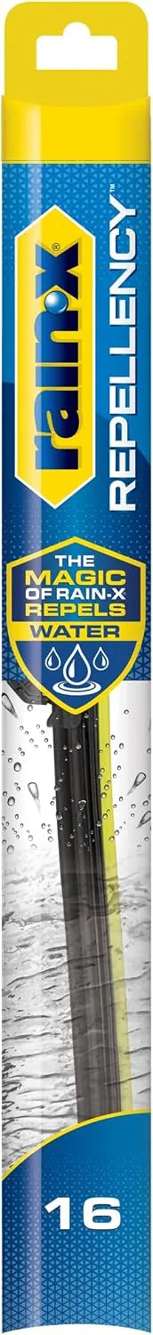 Rain-X 810316 Repellency Water Repellent Wiper Blades, 16" Windshield Wiper, All Weather Streak-Free for Enhanced Visibility w/Water Repellency Formula [Amazon Exclusive]