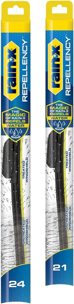 Rain-X 810353 Repellency Water Repellent Wiper Blades, 24" & 21" Windshield Wipers, All Weather Streak-Free for Enhanced Visibility w/Water Repellency Formula [Amazon Exclusive]