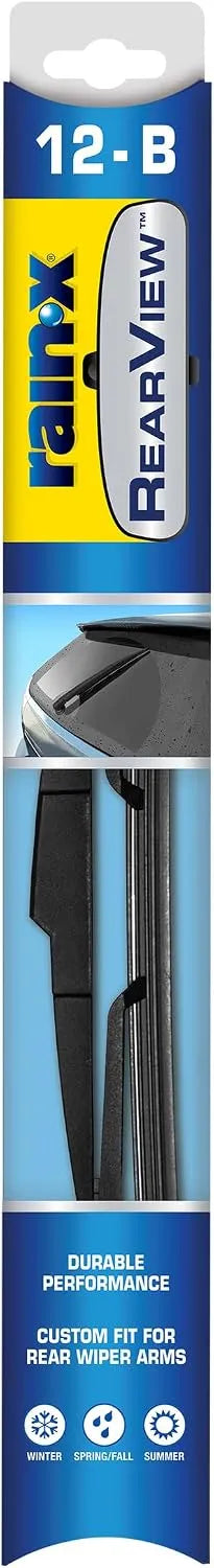Rain-X 850028 RearView 12-B Rear Wiper Blade, 12 Inch Composite Rear Wiper Blade, Fits Rock Lock 3 (Pack Of 1), Automotive Replacement Wiper Blades That Meet Or Exceed OEM Quality And Design Standards