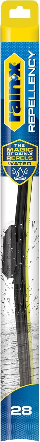 Rain-X 810328 Repellency Water Repellent Wiper Blades, 28" Windshield Wiper, All Weather Streak-Free for Enhanced Visibility w/Water Repellency Formula [Amazon Exclusive]
