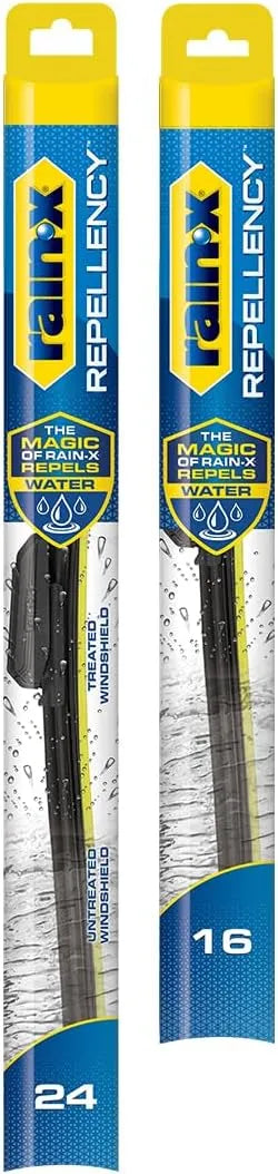 Rain-X 810351 Repellency Water Repellent Wiper Blades, 24" & 16" Windshield Wipers, All Weather Streak-Free for Enhanced Visibility w/Water Repellency Formula [Amazon Exclusive]