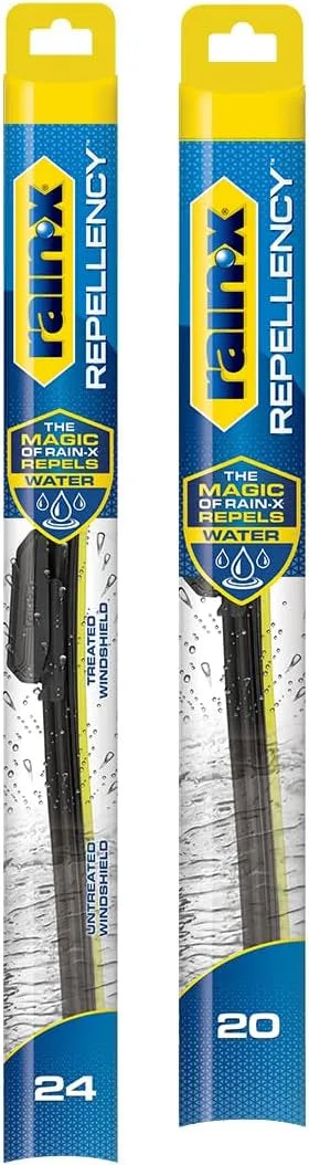 Rain-X 810347 Repellency Water Repellent Wiper Blades, 24" & 20" Windshield Wipers, All Weather Streak-Free for Enhanced Visibility w/Water Repellency Formula [Amazon Exclusive]