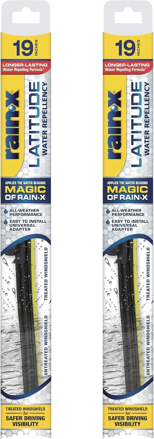 Rain-X 810169 Repellency Water Repellent Wiper Blades, 19" Windshield Wipers (Pack of 2), All Weather Streak-Free for Enhanced Visibility w/ Water Repellency Formula