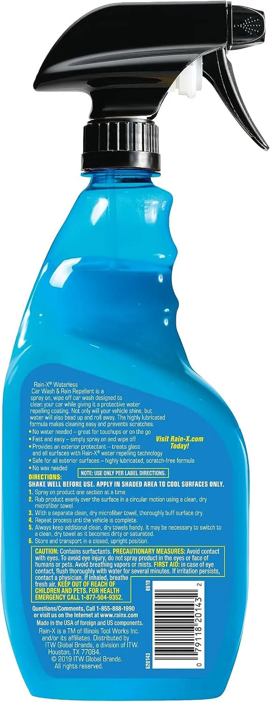 Rain-X 620143 Waterless Car Wash and Rain Repellent, 23 fl. oz. (Pack of 2)